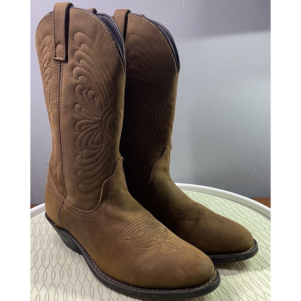 Masterson Boot Co. Womens Leather Brown Western Cowboy Cowgirl Boots Sz. 9.5 M